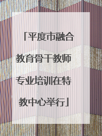 平度市融合教育骨干教师专业培训在特教中心举行